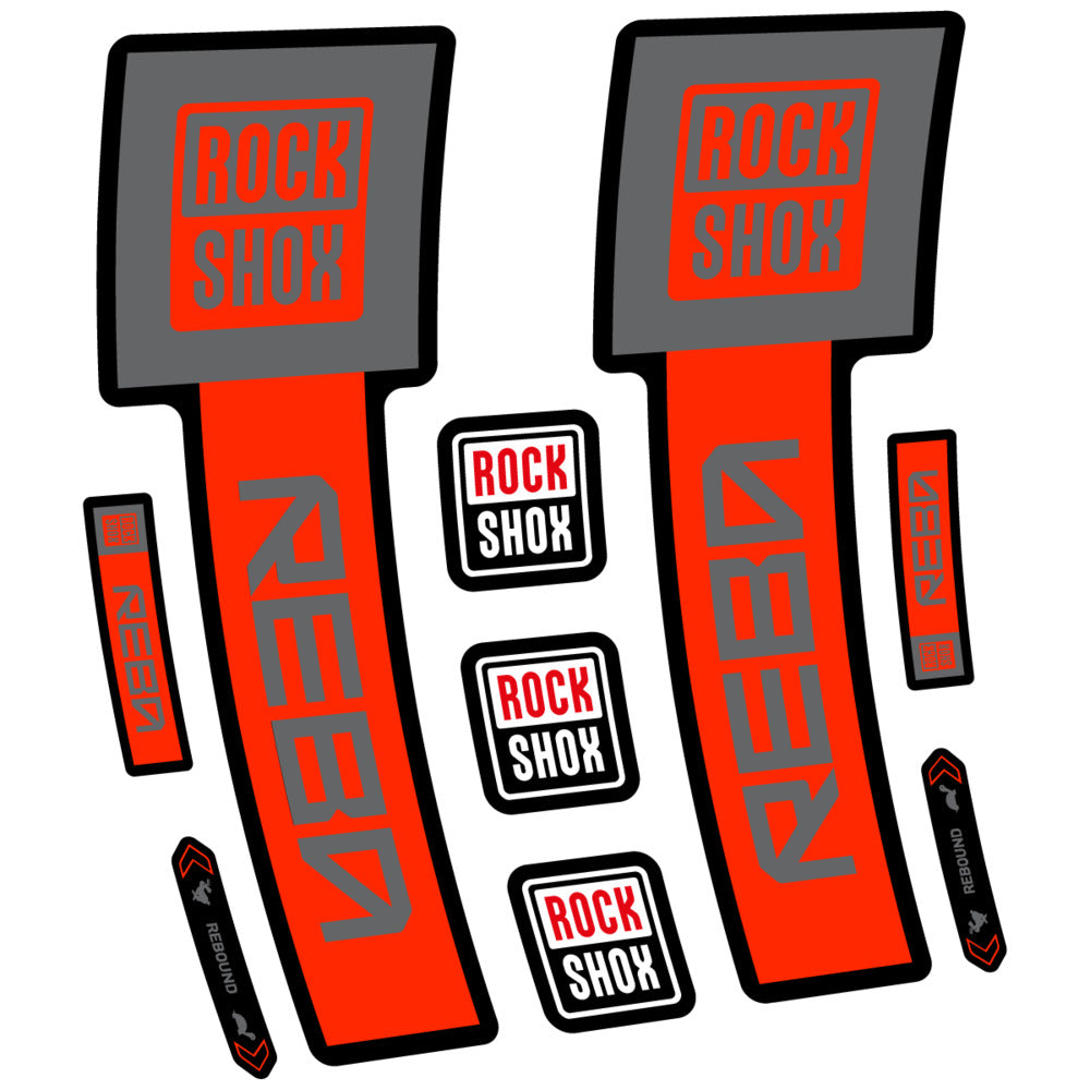 Stickers RockShox Reba Base 2026 compatibles - Autocollants fourche VTT