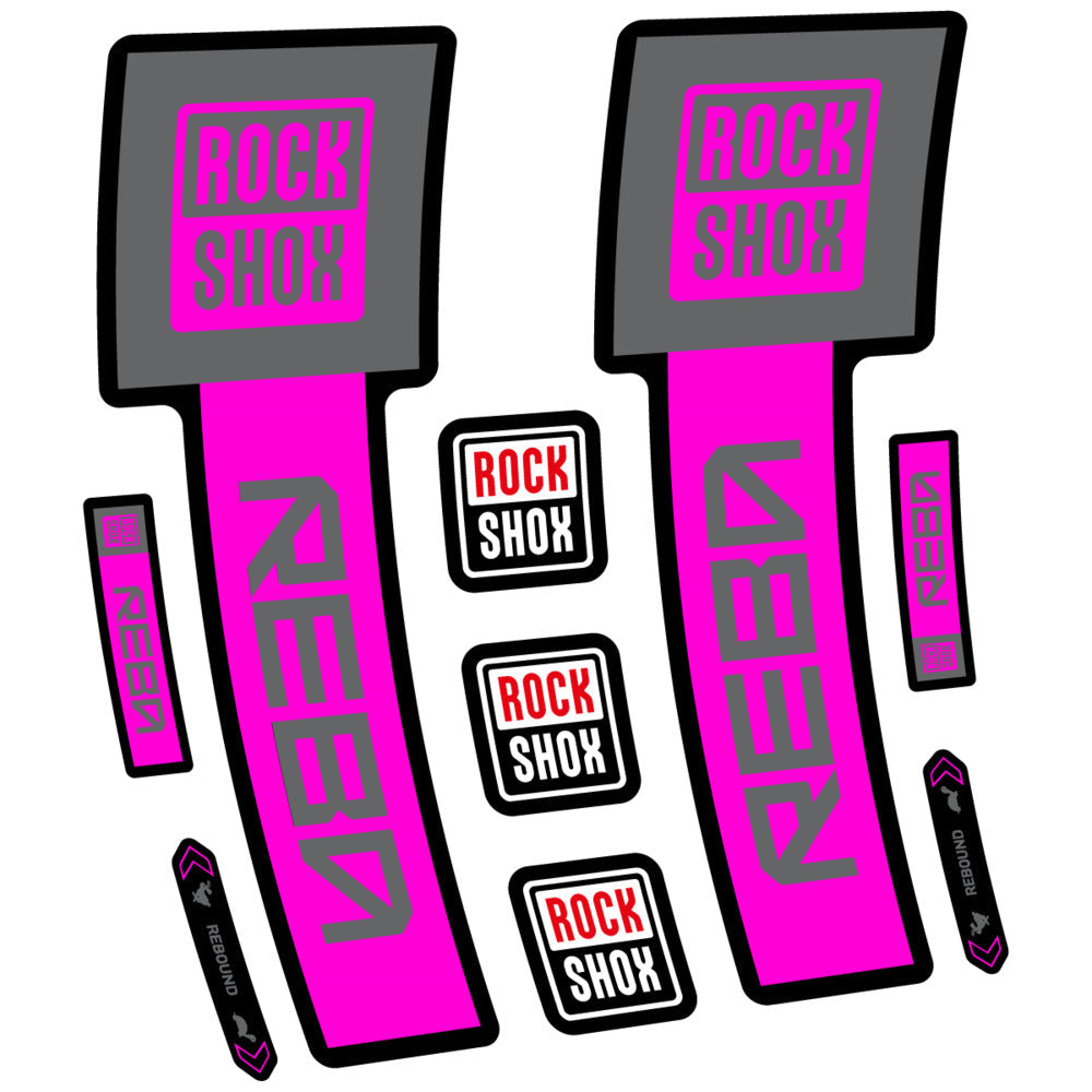 Stickers RockShox Reba Base 2026 compatibles - Autocollants fourche VTT