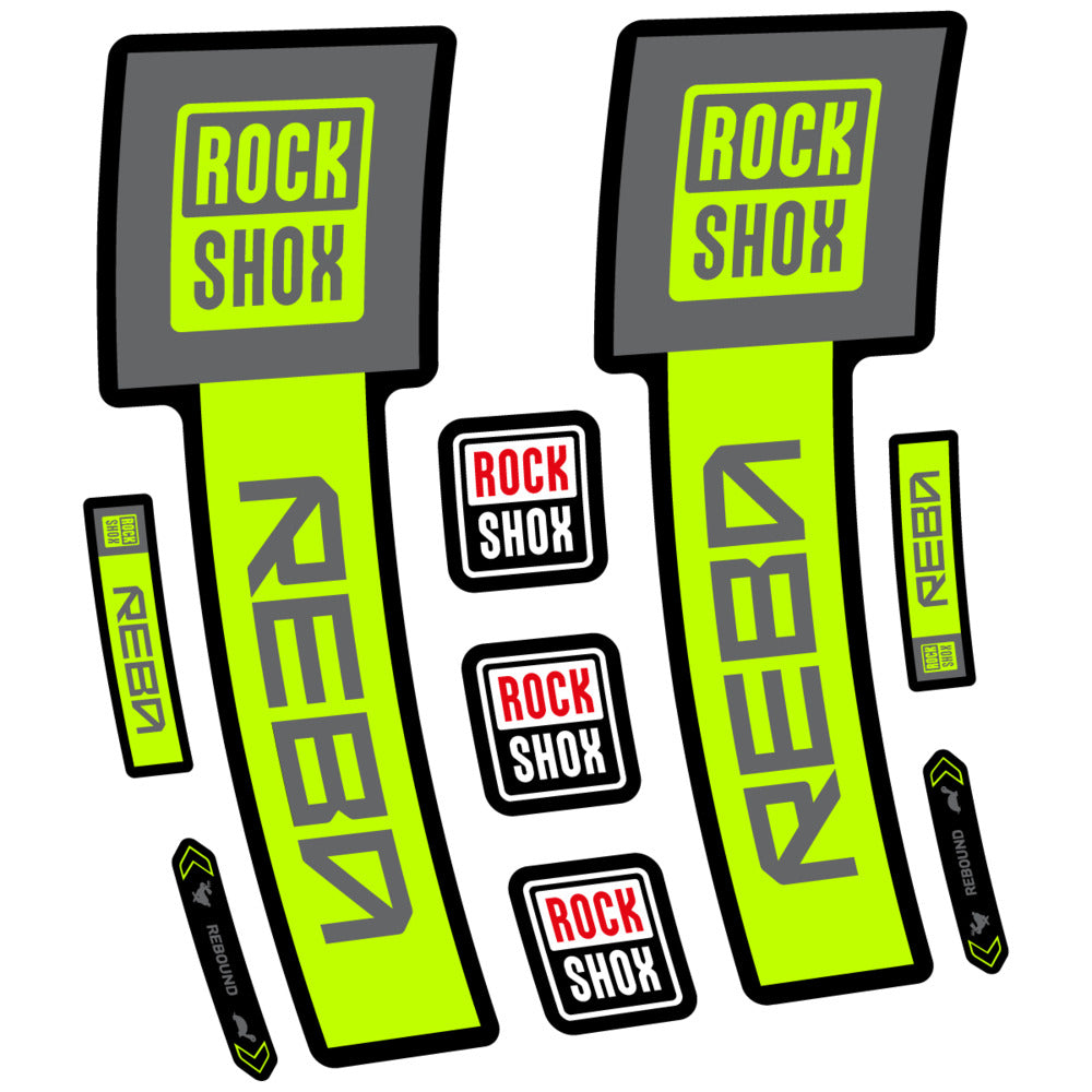 Stickers RockShox Reba Base 2026 compatibles - Autocollants fourche VTT