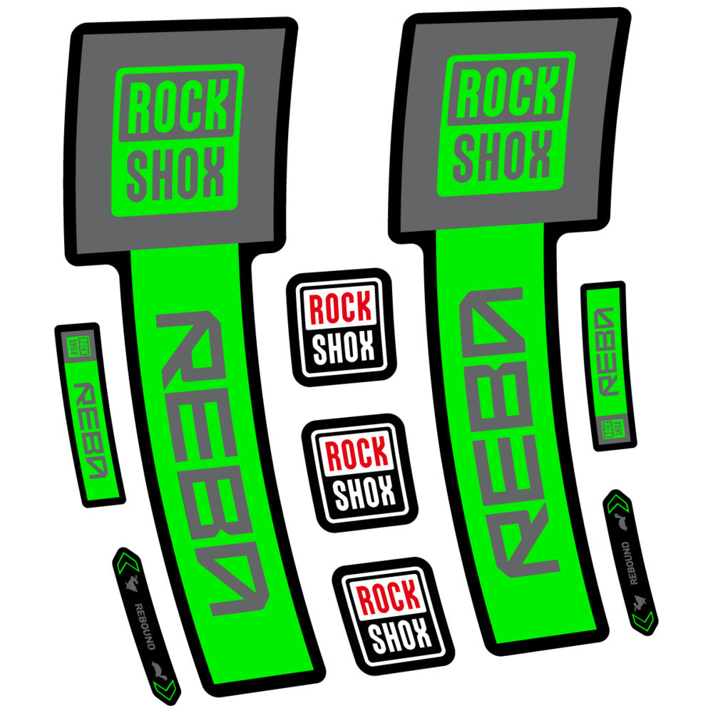 Stickers RockShox Reba Base 2026 compatibles - Autocollants fourche VTT