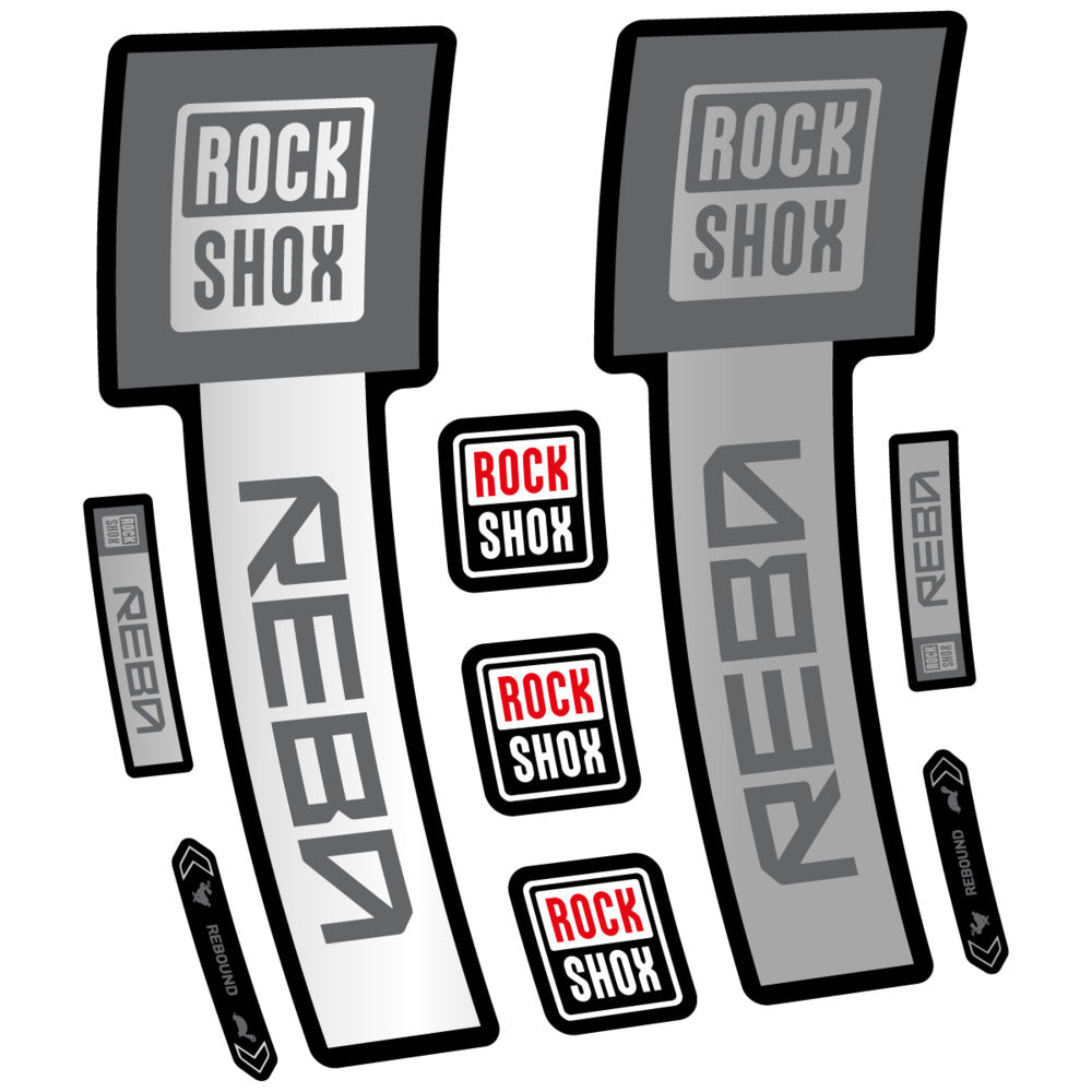 Stickers RockShox Reba Base 2026 compatibles - Autocollants fourche VTT