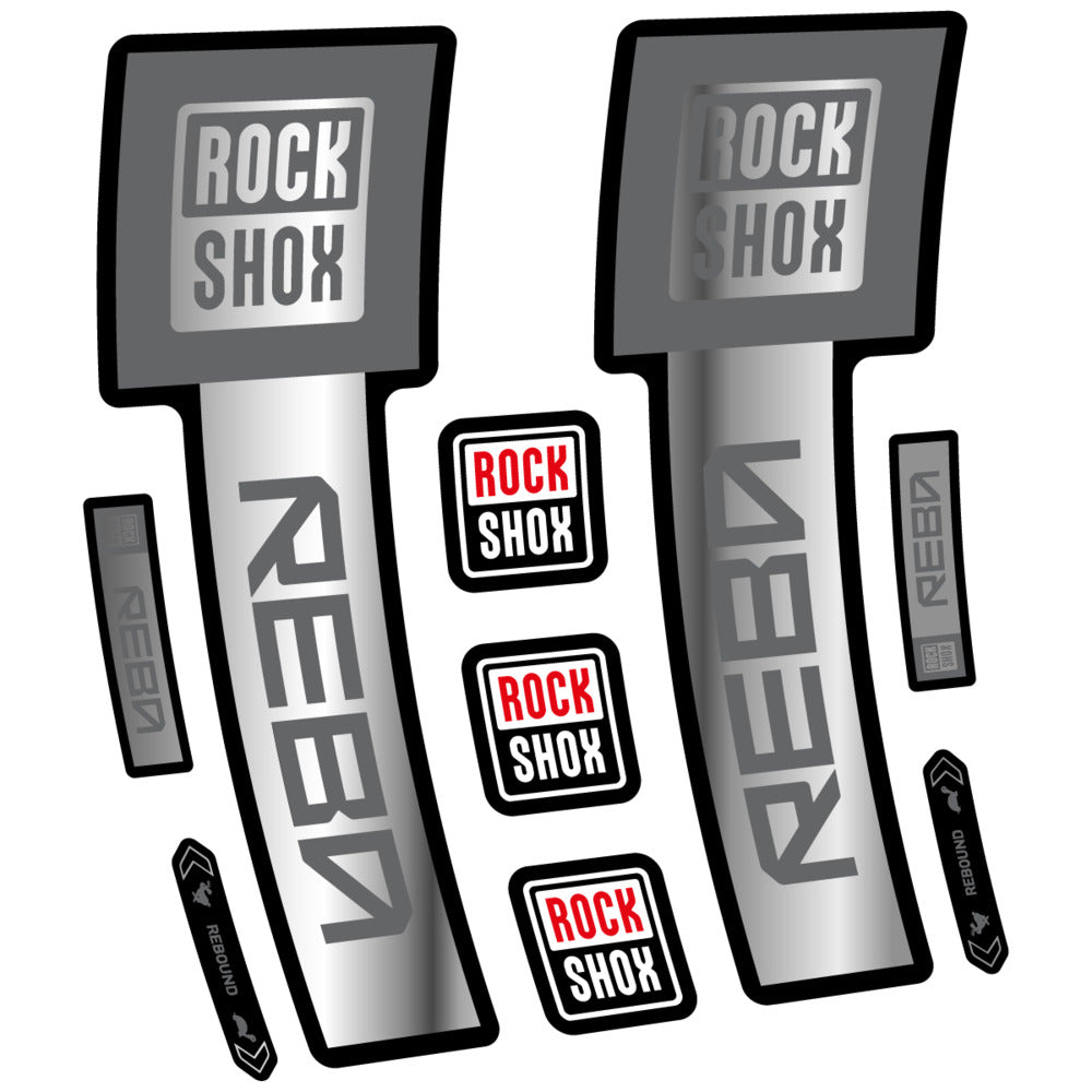 Stickers RockShox Reba Base 2026 compatibles - Autocollants fourche VTT
