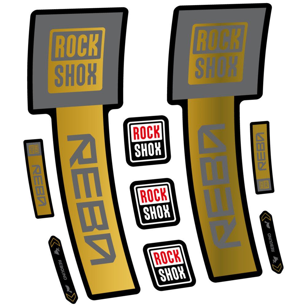 Stickers RockShox Reba Base 2026 compatibles - Autocollants fourche VTT