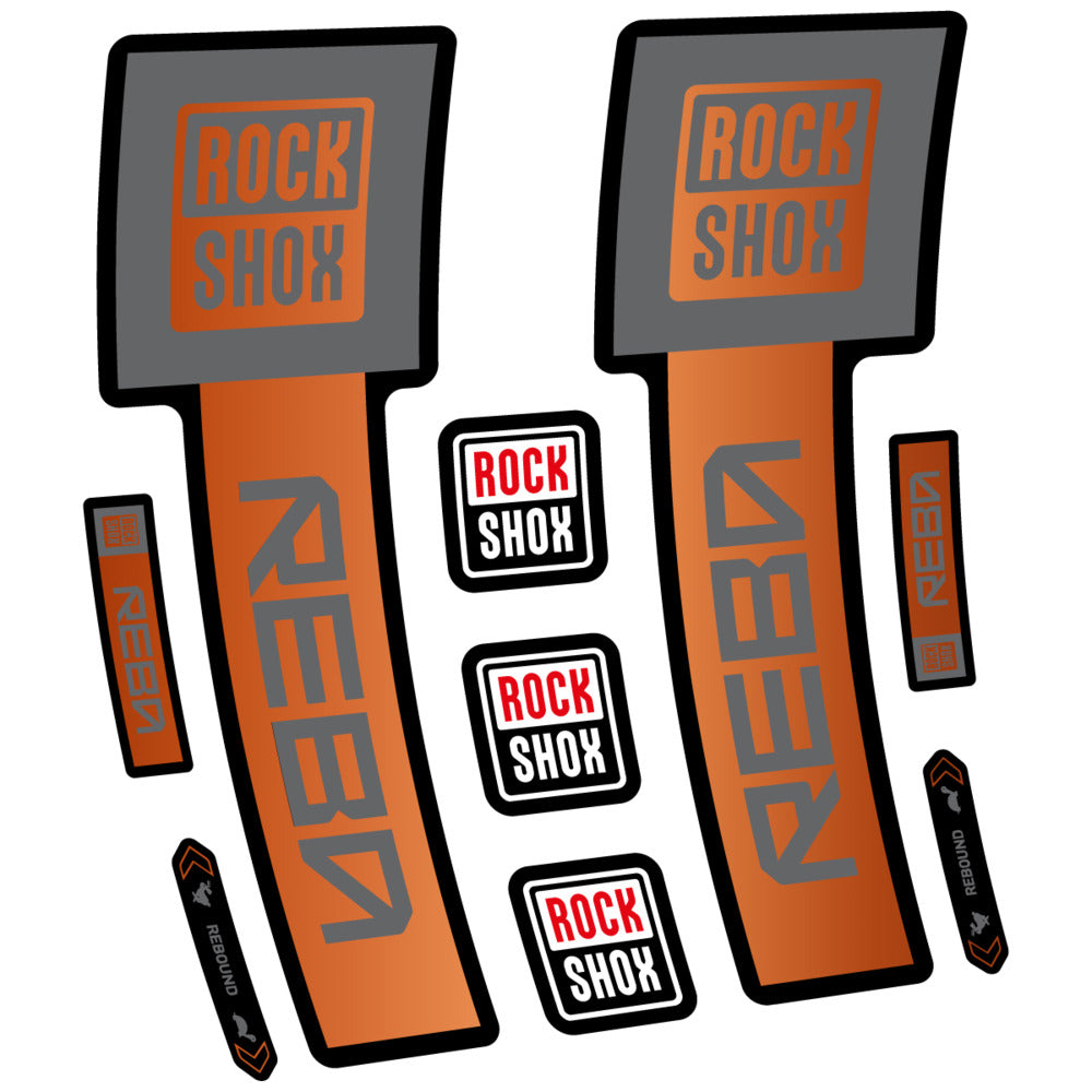 Stickers RockShox Reba Base 2026 compatibles - Autocollants fourche VTT
