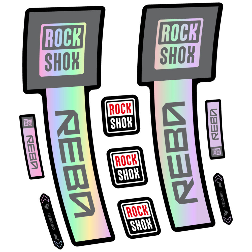 Stickers RockShox Reba Base 2026 compatibles - Autocollants fourche VTT