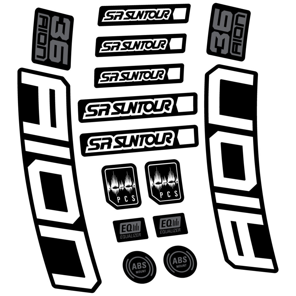 Stickers Compatible Decal SR Suntour Aion 36 Boost Grey 2025 compatibles - Autocollants fourche VTT