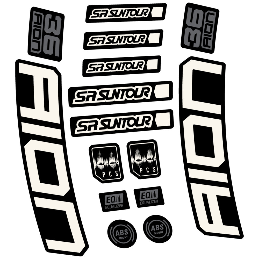 Stickers Compatible Decal SR Suntour Aion 36 Boost Grey 2025 compatibles - Autocollants fourche VTT