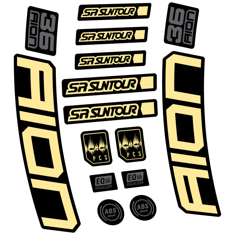 Stickers Compatible Decal SR Suntour Aion 36 Boost Grey 2025 compatibles - Autocollants fourche VTT