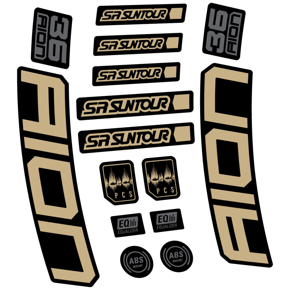 Stickers Compatible Decal SR Suntour Aion 36 Boost Grey 2025 compatibles - Autocollants fourche VTT