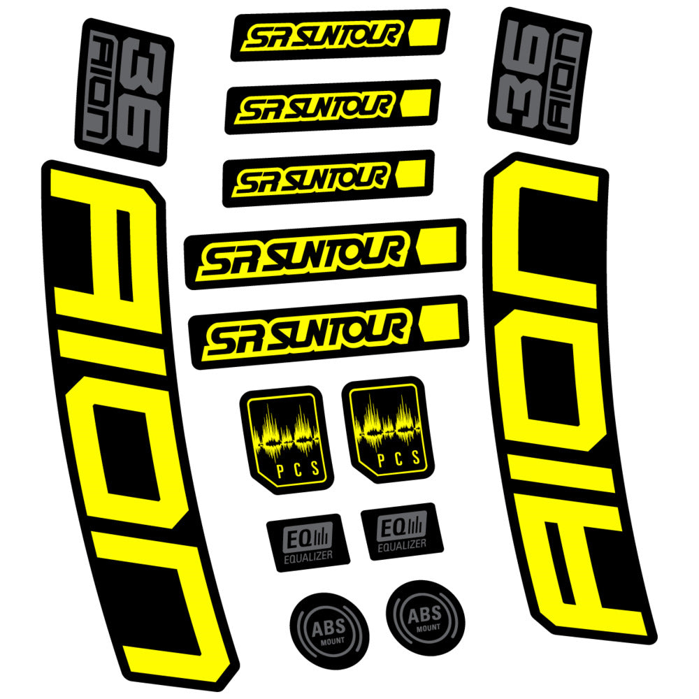 Stickers Compatible Decal SR Suntour Aion 36 Boost Grey 2025 compatibles - Autocollants fourche VTT