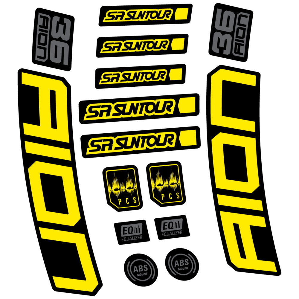 Stickers Compatible Decal SR Suntour Aion 36 Boost Grey 2025 compatibles - Autocollants fourche VTT