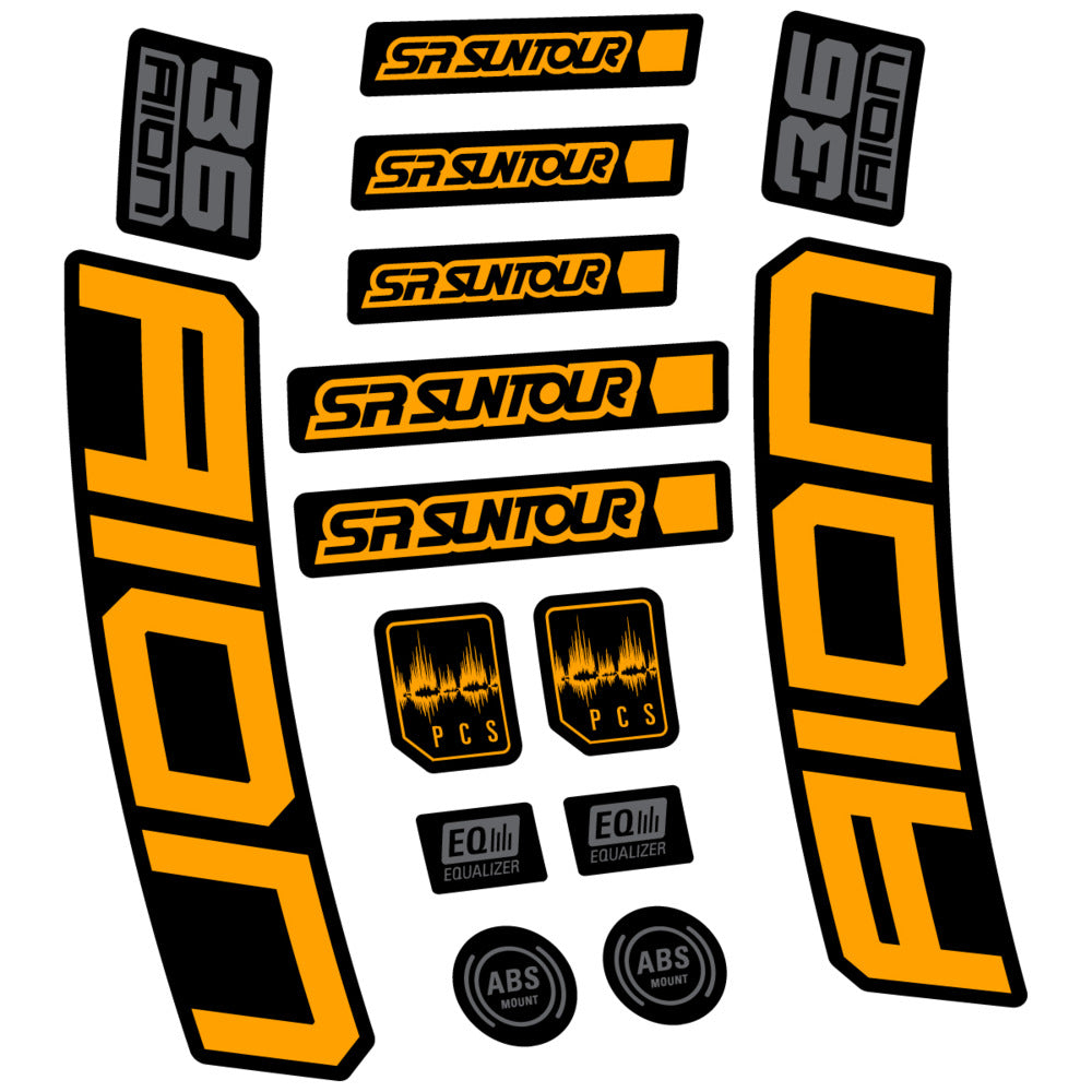 Stickers Compatible Decal SR Suntour Aion 36 Boost Grey 2025 compatibles - Autocollants fourche VTT