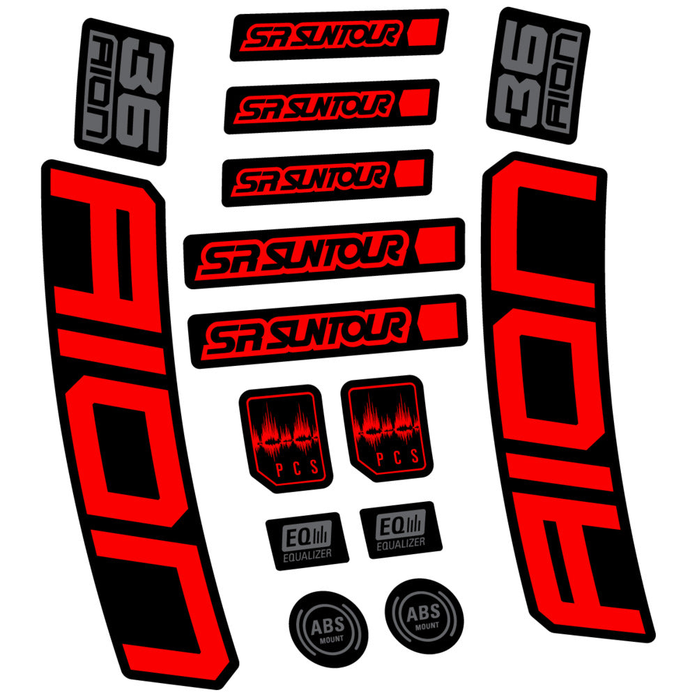 Stickers Compatible Decal SR Suntour Aion 36 Boost Grey 2025 compatibles - Autocollants fourche VTT