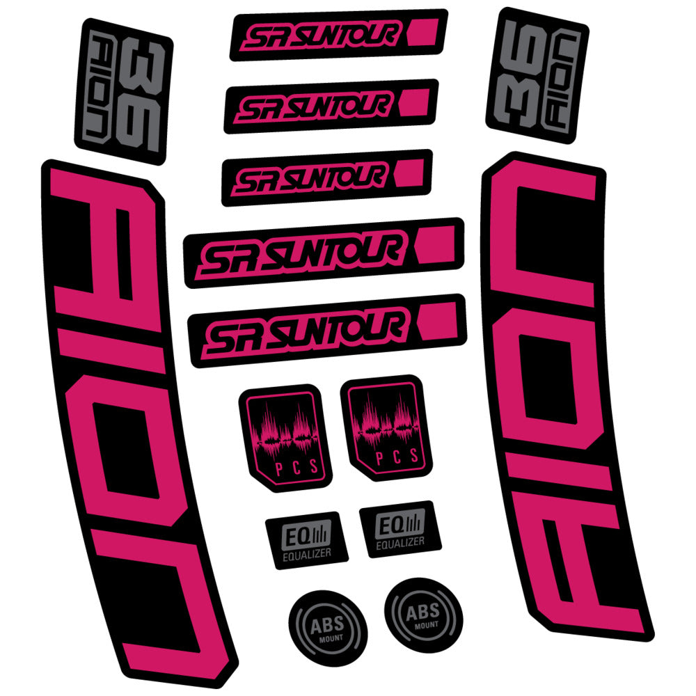 Stickers Compatible Decal SR Suntour Aion 36 Boost Grey 2025 compatibles - Autocollants fourche VTT