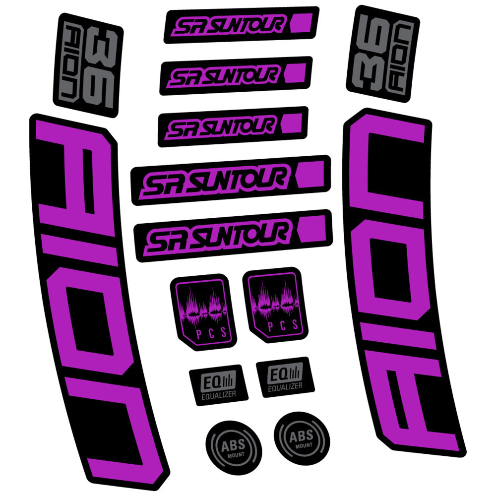 Stickers Compatible Decal SR Suntour Aion 36 Boost Grey 2025 compatibles - Autocollants fourche VTT