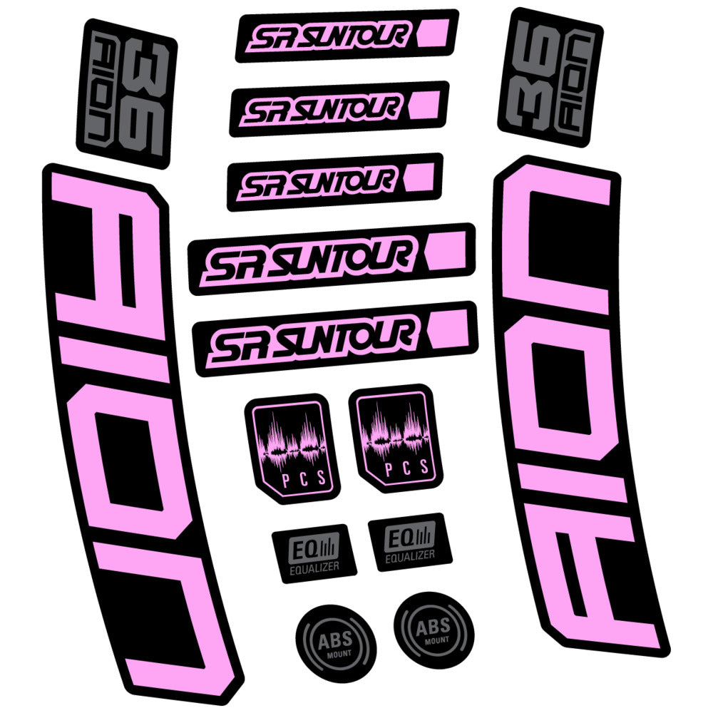 Stickers Compatible Decal SR Suntour Aion 36 Boost Grey 2025 compatibles - Autocollants fourche VTT