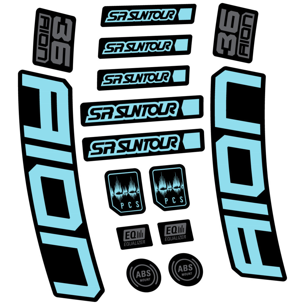 Stickers Compatible Decal SR Suntour Aion 36 Boost Grey 2025 compatibles - Autocollants fourche VTT