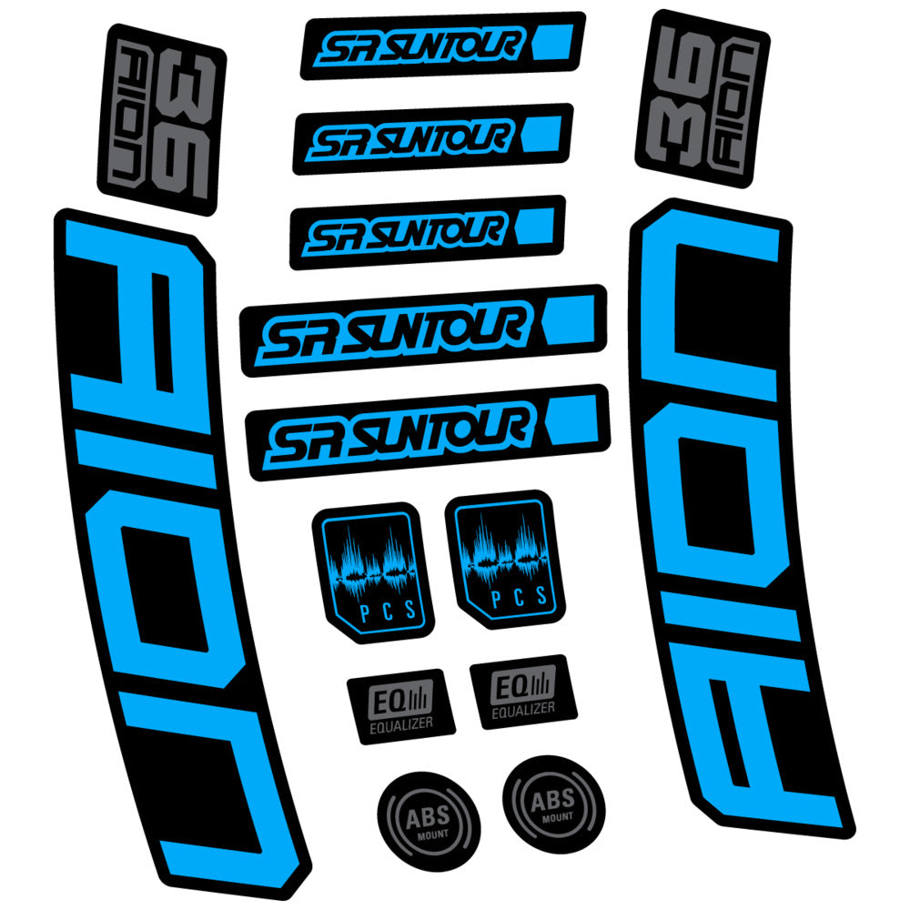 Stickers Compatible Decal SR Suntour Aion 36 Boost Grey 2025 compatibles - Autocollants fourche VTT