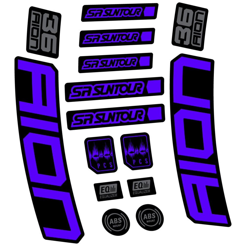 Stickers Compatible Decal SR Suntour Aion 36 Boost Grey 2025 compatibles - Autocollants fourche VTT