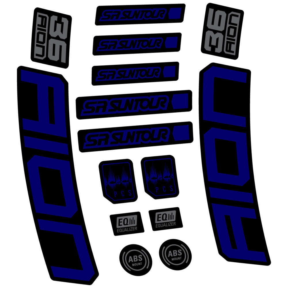 Stickers Compatible Decal SR Suntour Aion 36 Boost Grey 2025 compatibles - Autocollants fourche VTT