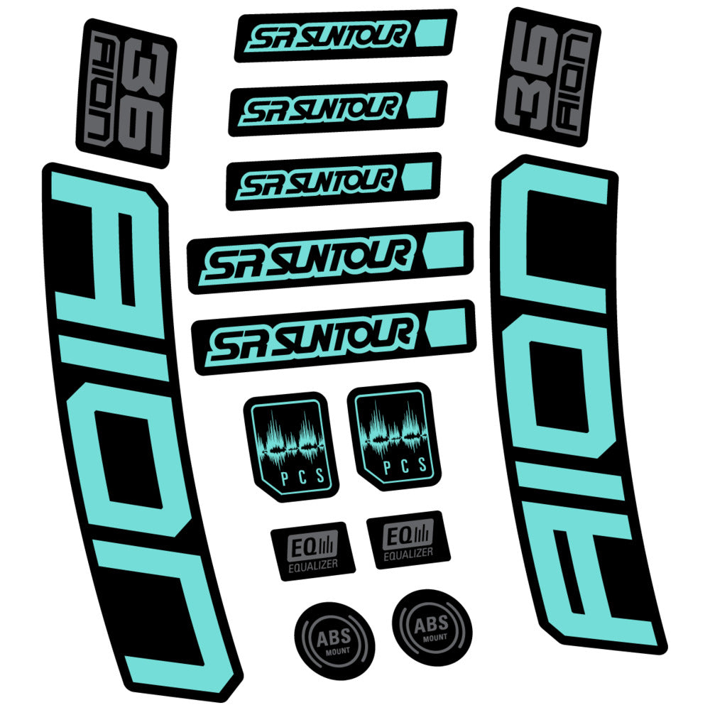 Stickers Compatible Decal SR Suntour Aion 36 Boost Grey 2025 compatibles - Autocollants fourche VTT