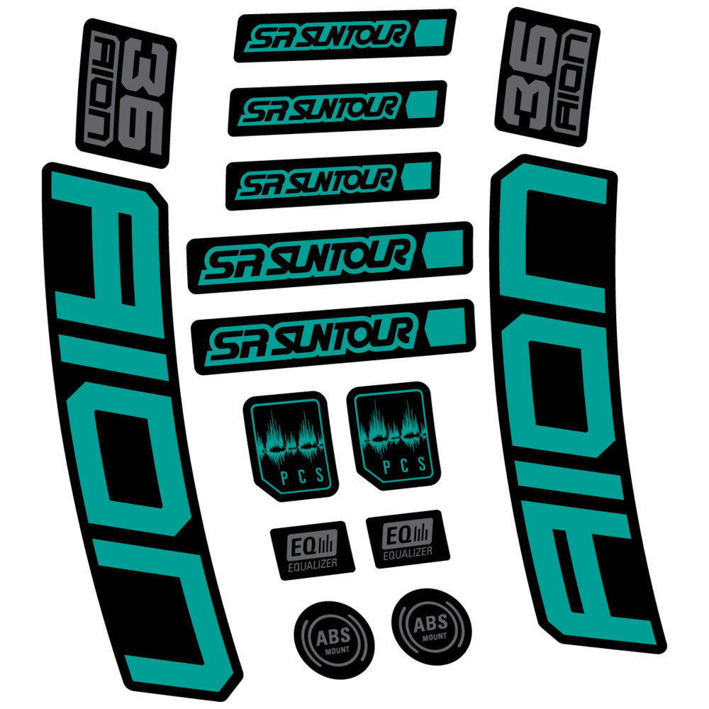 Stickers Compatible Decal SR Suntour Aion 36 Boost Grey 2025 compatibles - Autocollants fourche VTT
