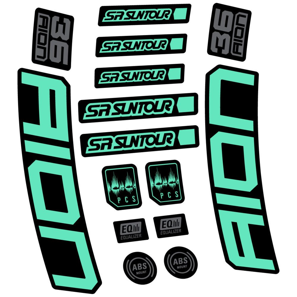 Stickers Compatible Decal SR Suntour Aion 36 Boost Grey 2025 compatibles - Autocollants fourche VTT