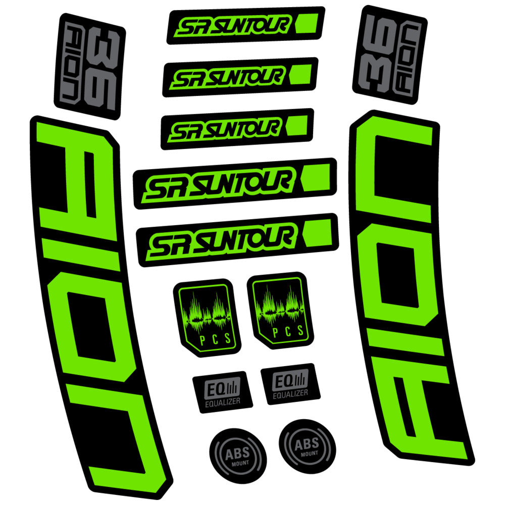 Stickers Compatible Decal SR Suntour Aion 36 Boost Grey 2025 compatibles - Autocollants fourche VTT
