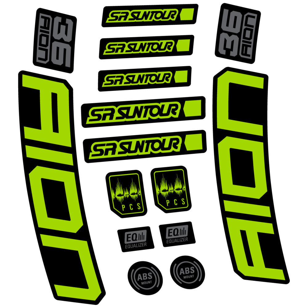 Stickers Compatible Decal SR Suntour Aion 36 Boost Grey 2025 compatibles - Autocollants fourche VTT