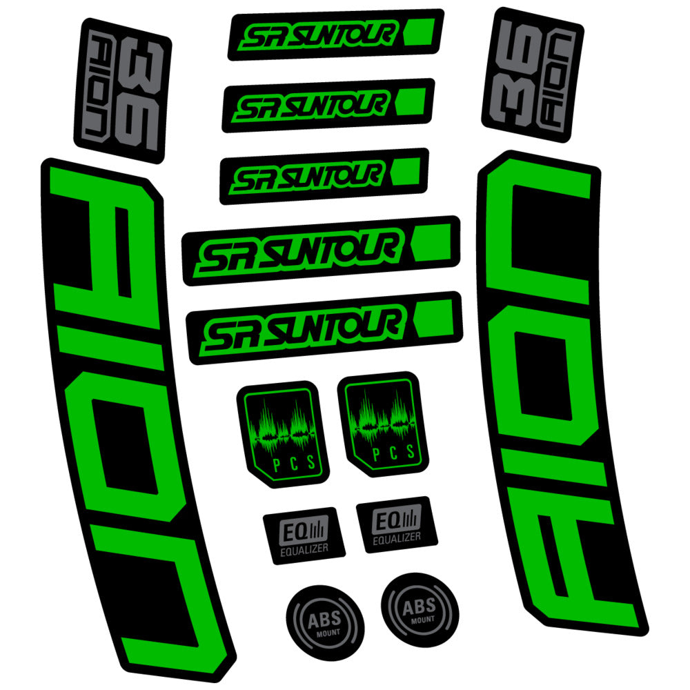 Stickers Compatible Decal SR Suntour Aion 36 Boost Grey 2025 compatibles - Autocollants fourche VTT