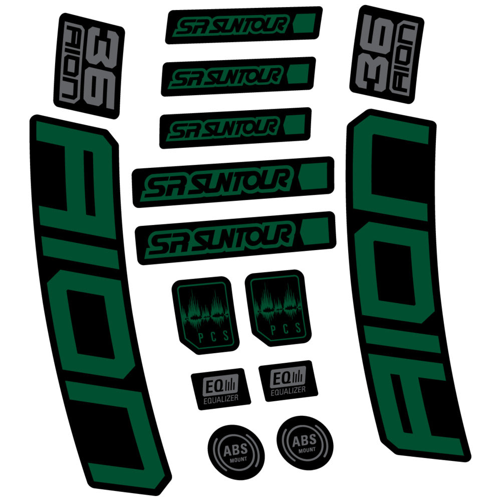 Stickers Compatible Decal SR Suntour Aion 36 Boost Grey 2025 compatibles - Autocollants fourche VTT