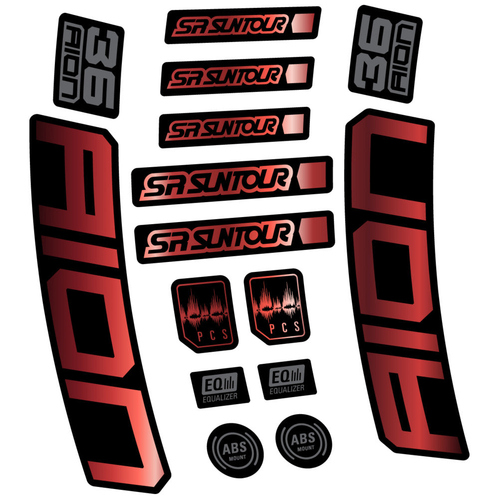 Stickers Compatible Decal SR Suntour Aion 36 Boost Grey 2025 compatibles - Autocollants fourche VTT