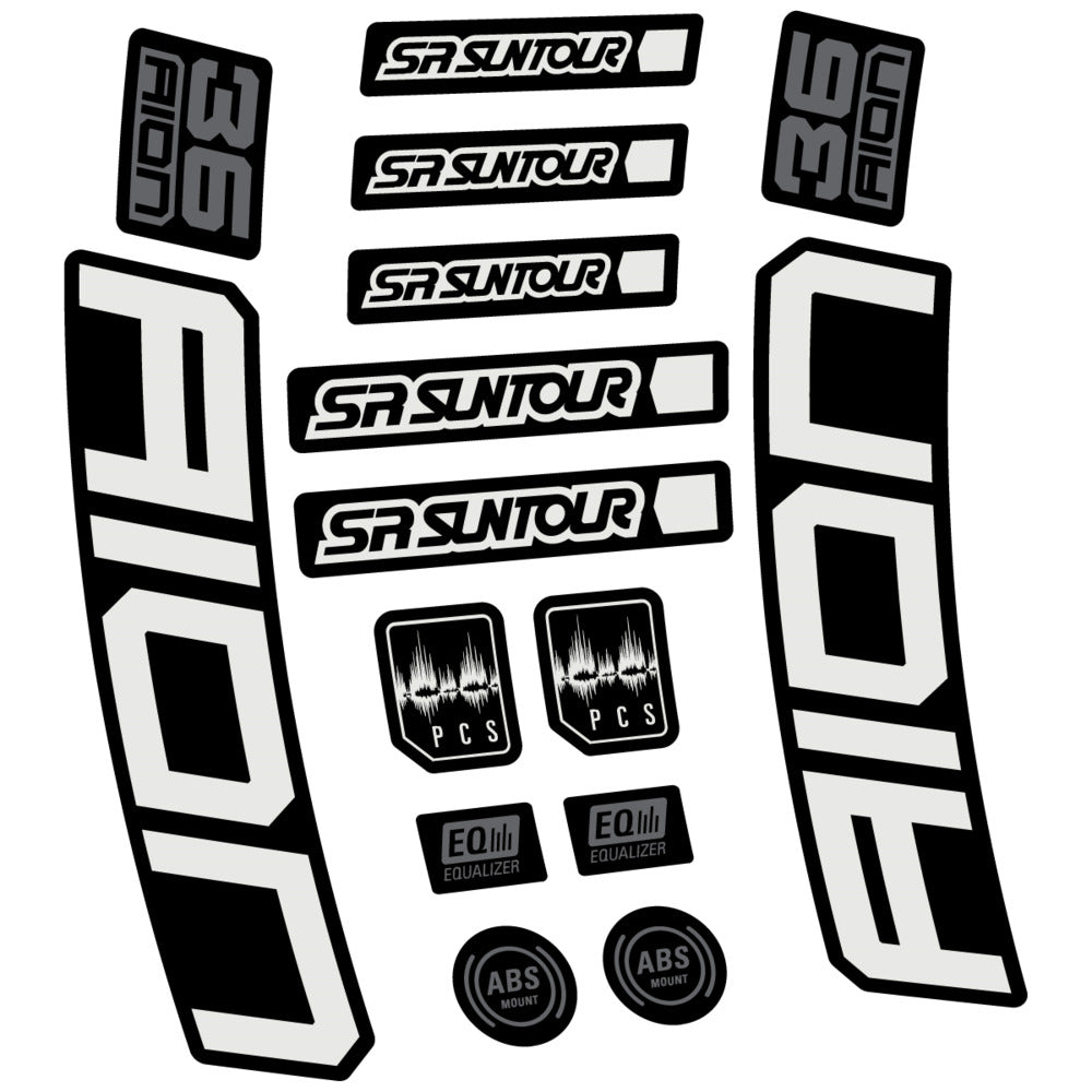 Stickers Compatible Decal SR Suntour Aion 36 Boost Grey 2025 compatibles - Autocollants fourche VTT