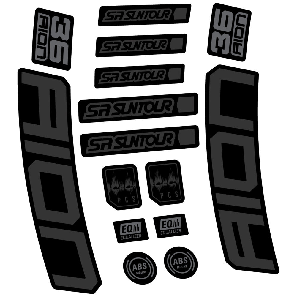 Stickers Compatible Decal SR Suntour Aion 36 Boost Grey 2025 compatibles - Autocollants fourche VTT
