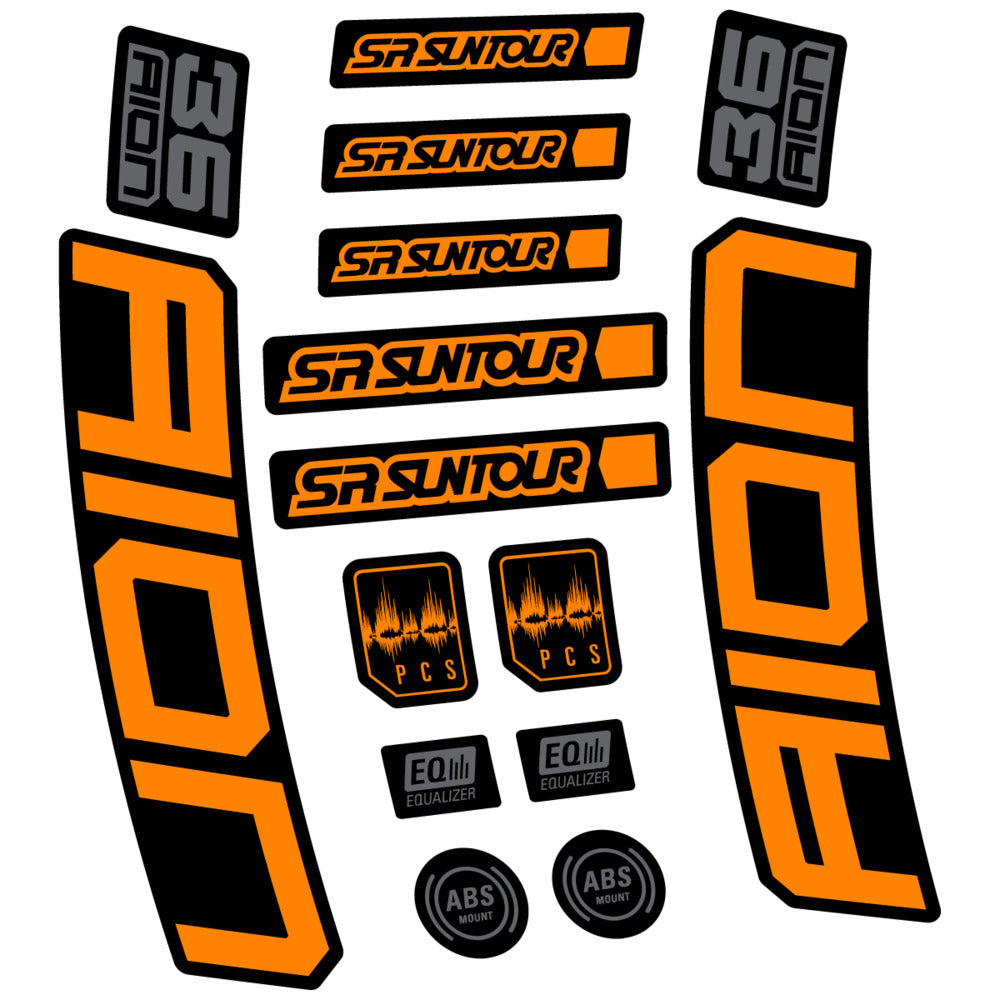 Stickers Compatible Decal SR Suntour Aion 36 Boost Grey 2025 compatibles - Autocollants fourche VTT