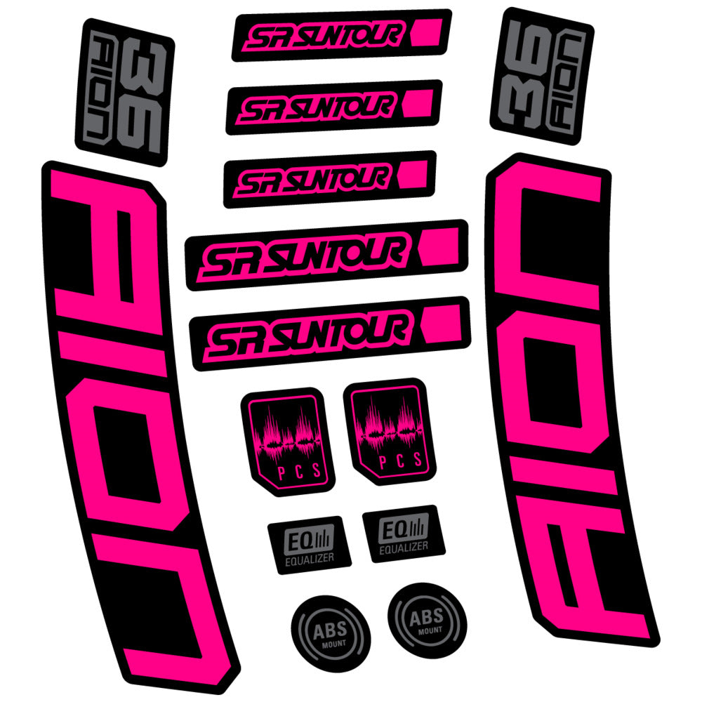 Stickers Compatible Decal SR Suntour Aion 36 Boost Grey 2025 compatibles - Autocollants fourche VTT