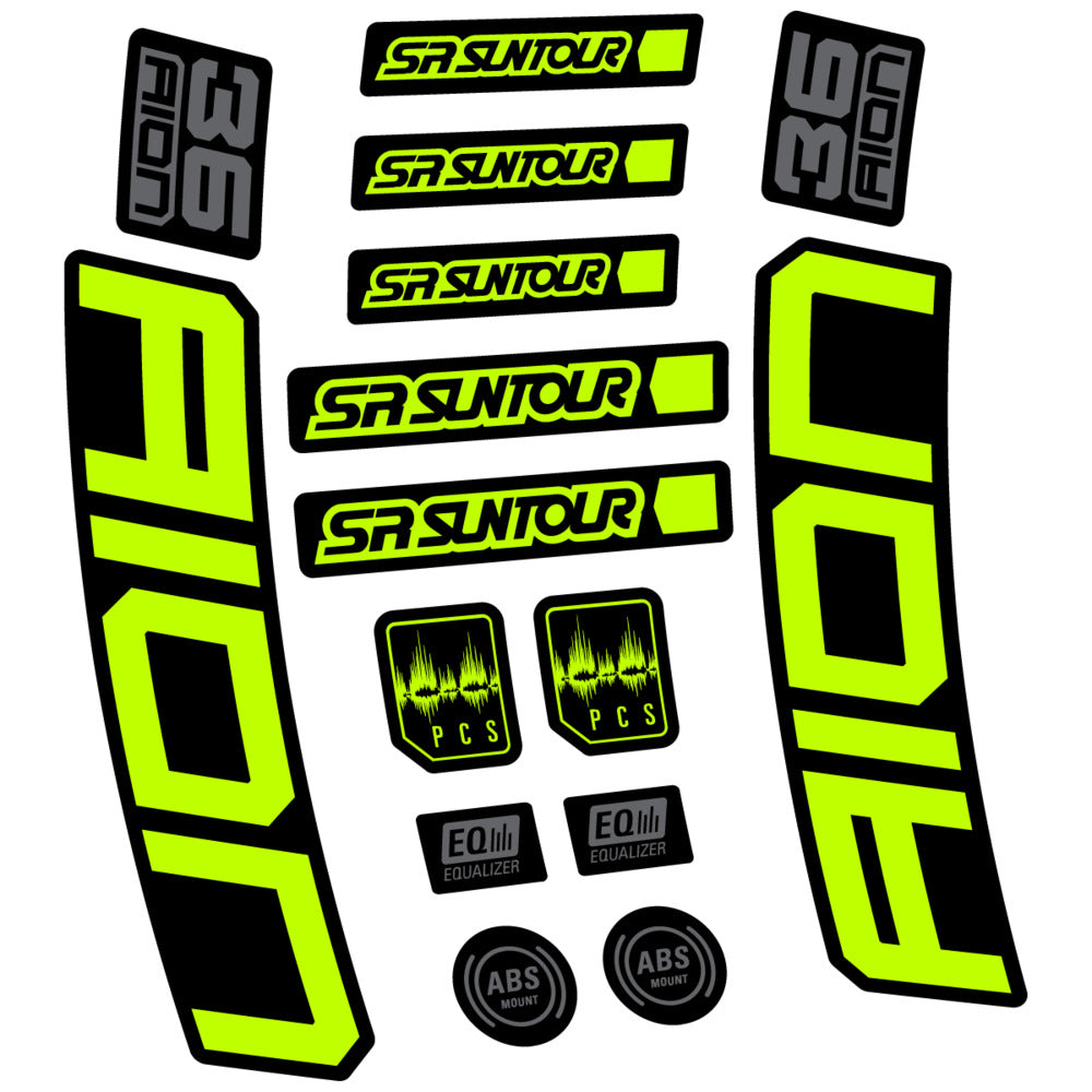 Stickers Compatible Decal SR Suntour Aion 36 Boost Grey 2025 compatibles - Autocollants fourche VTT