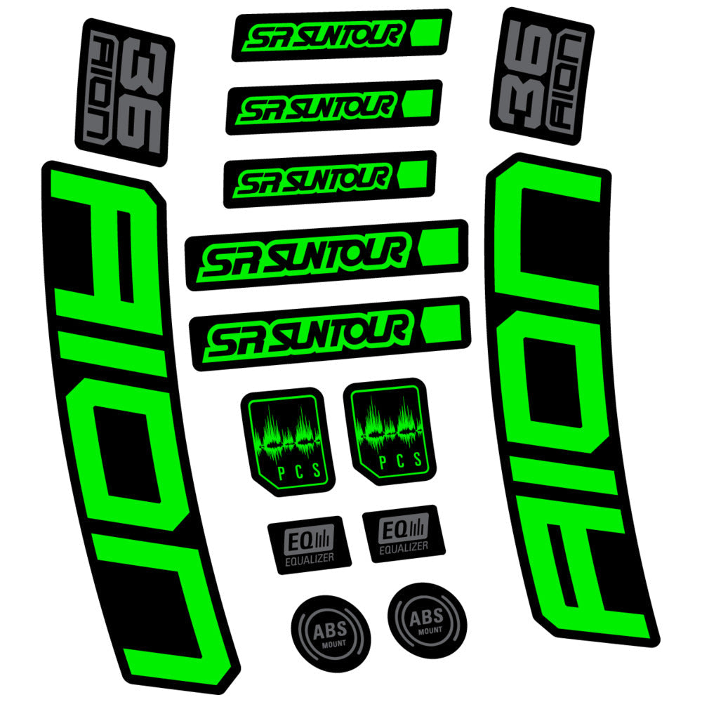 Stickers Compatible Decal SR Suntour Aion 36 Boost Grey 2025 compatibles - Autocollants fourche VTT