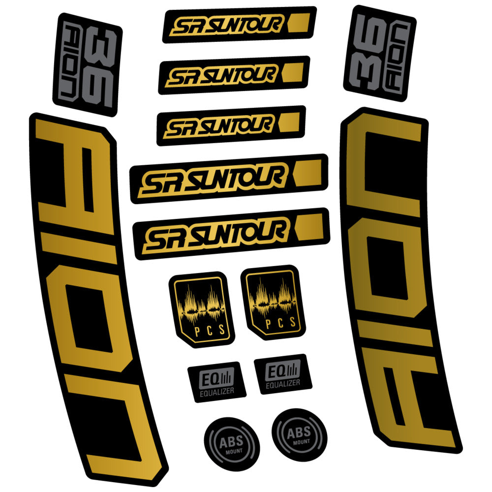 Stickers Compatible Decal SR Suntour Aion 36 Boost Grey 2025 compatibles - Autocollants fourche VTT