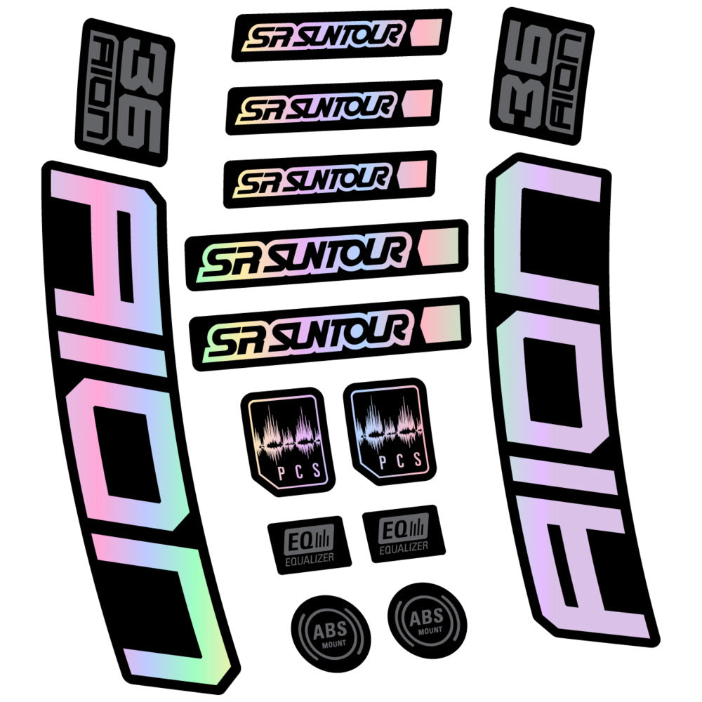 Stickers Compatible Decal SR Suntour Aion 36 Boost Grey 2025 compatibles - Autocollants fourche VTT