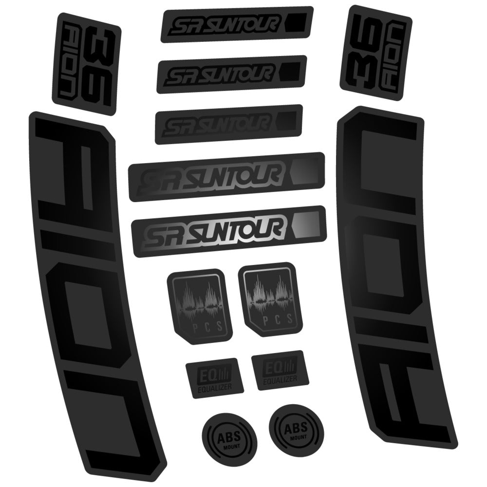 Stickers Compatible Decal SR Suntour Aion 36 Boost Grey 2025 compatibles - Autocollants fourche VTT