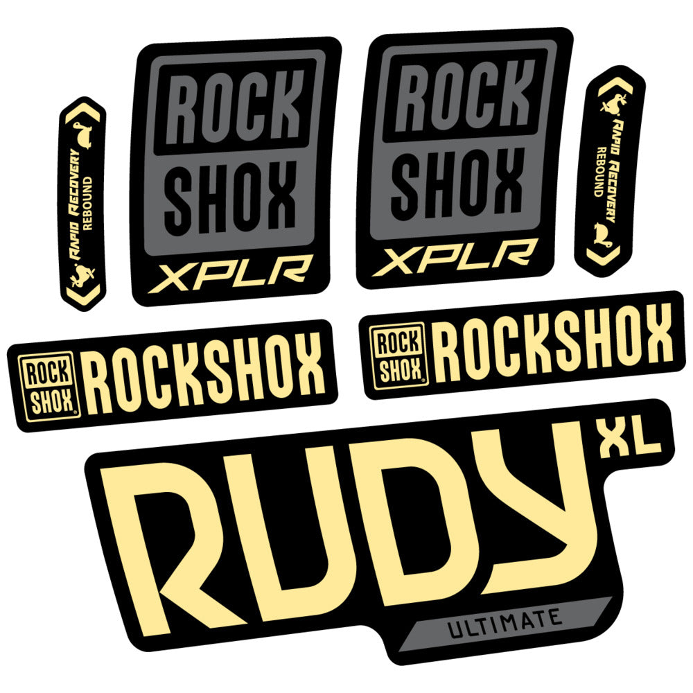 Stickers RockShox Rudy XL Ultimate 2026 compatibles - Autocollants fourche VTT