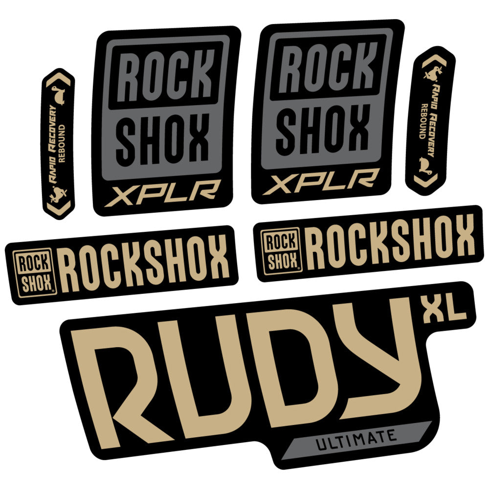 Stickers RockShox Rudy XL Ultimate 2026 compatibles - Autocollants fourche VTT