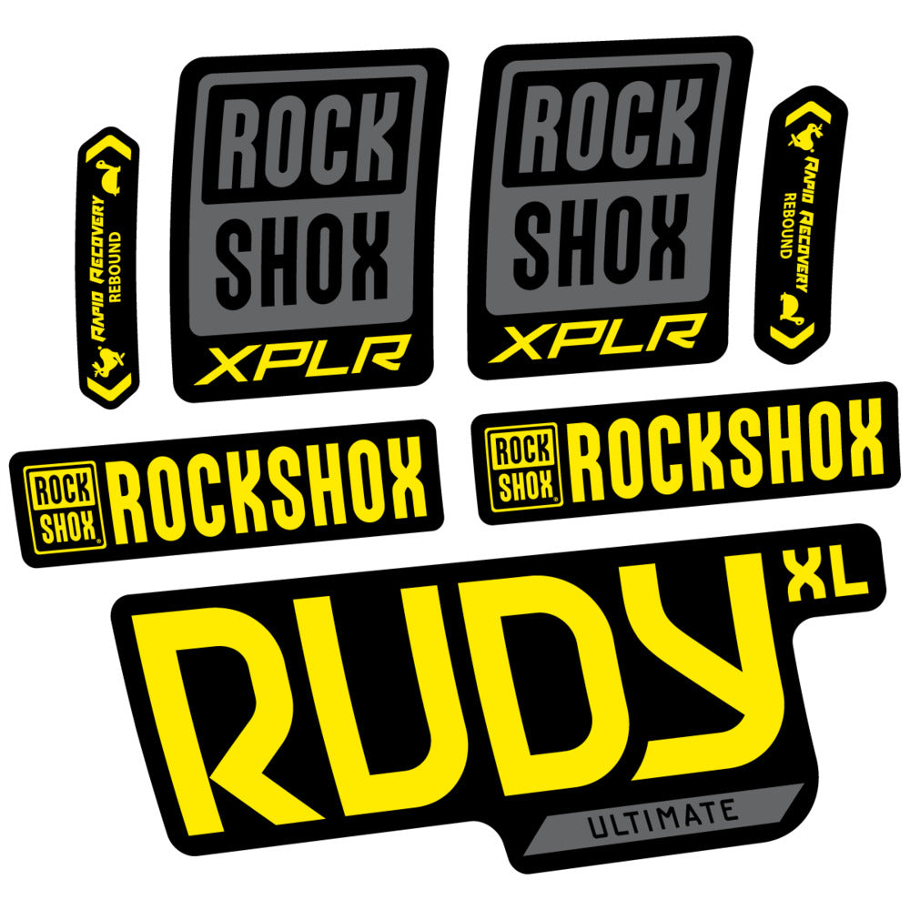 Stickers RockShox Rudy XL Ultimate 2026 compatibles - Autocollants fourche VTT