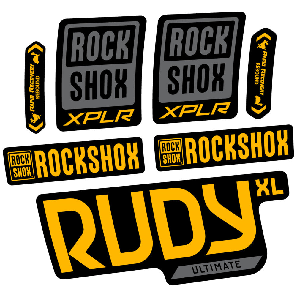 Stickers RockShox Rudy XL Ultimate 2026 compatibles - Autocollants fourche VTT