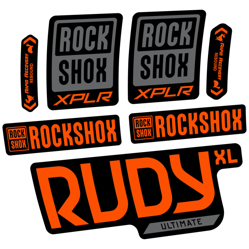 Stickers RockShox Rudy XL Ultimate 2026 compatibles - Autocollants fourche VTT