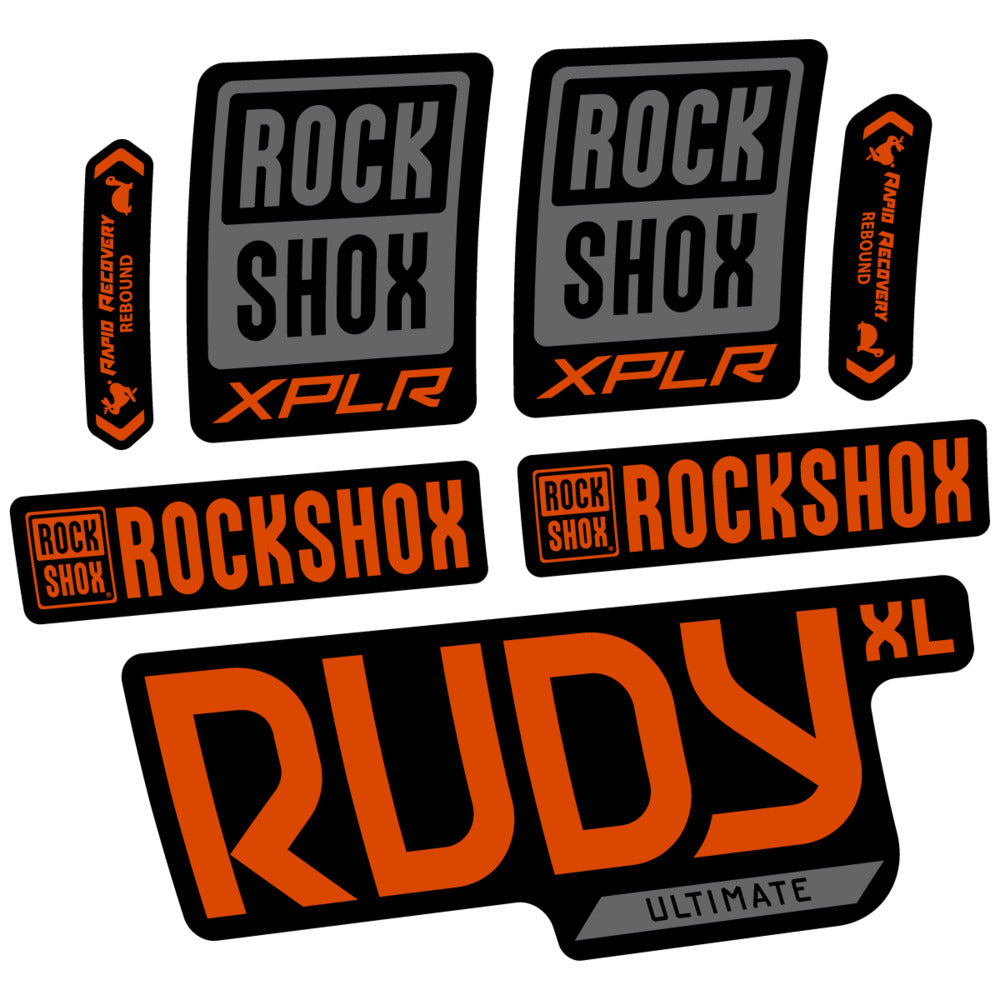 Stickers RockShox Rudy XL Ultimate 2026 compatibles - Autocollants fourche VTT