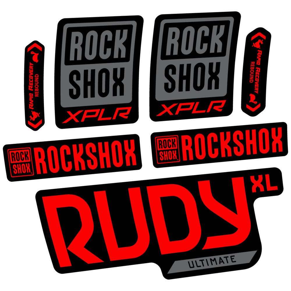 Stickers RockShox Rudy XL Ultimate 2026 compatibles - Autocollants fourche VTT