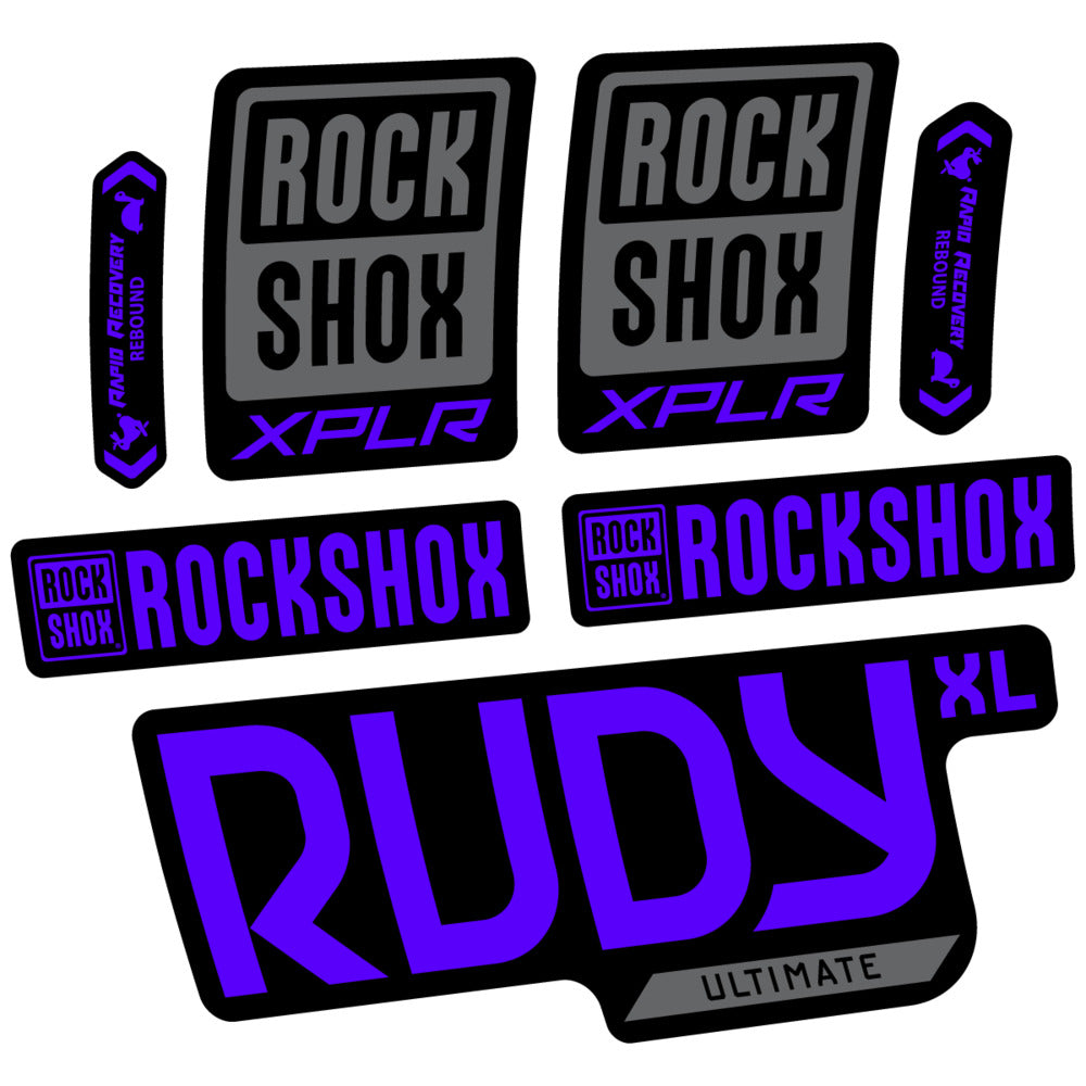 Stickers RockShox Rudy XL Ultimate 2026 compatibles - Autocollants fourche VTT