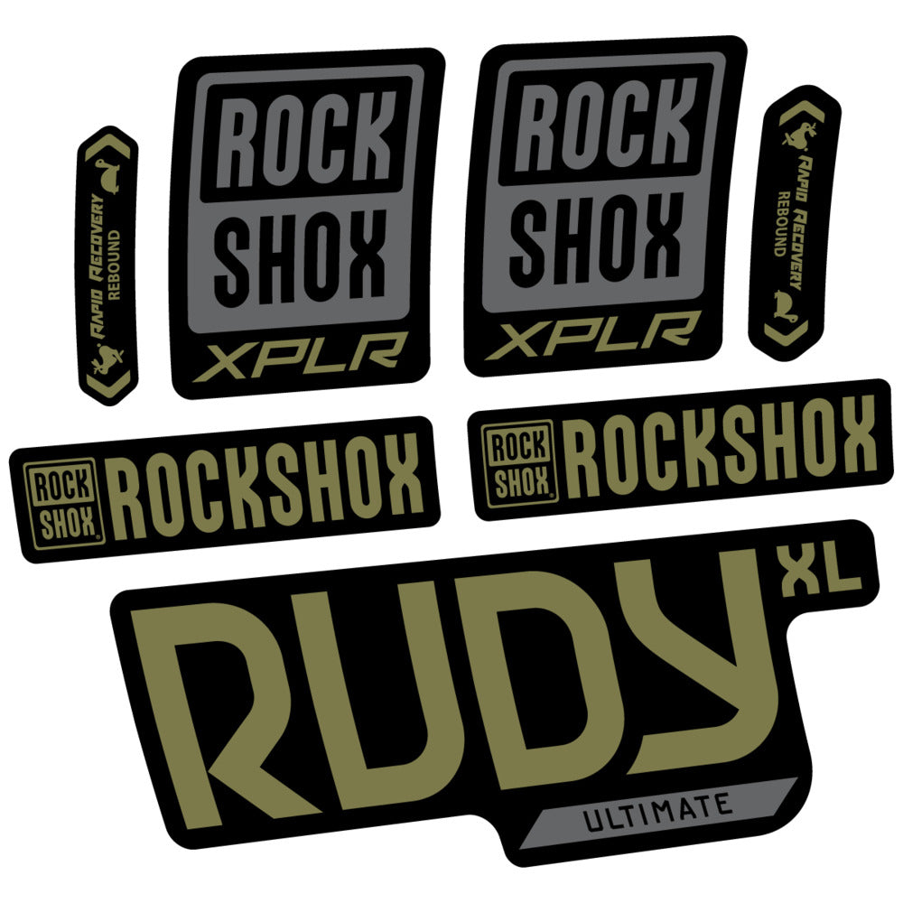 Stickers RockShox Rudy XL Ultimate 2026 compatibles - Autocollants fourche VTT